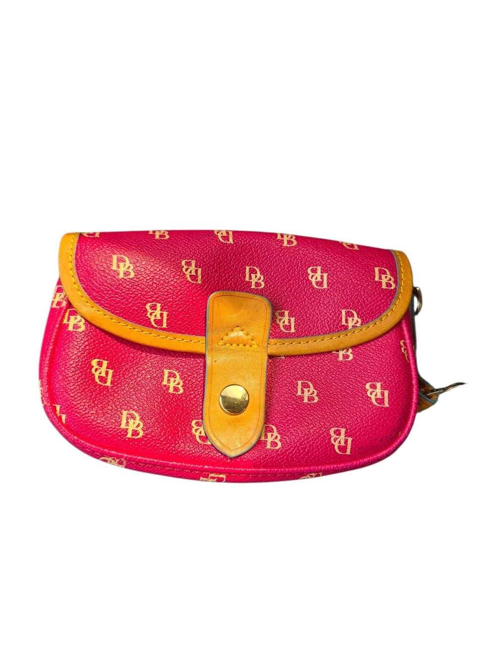 Dooney & Bourke signature monogram mini flap wristlet
